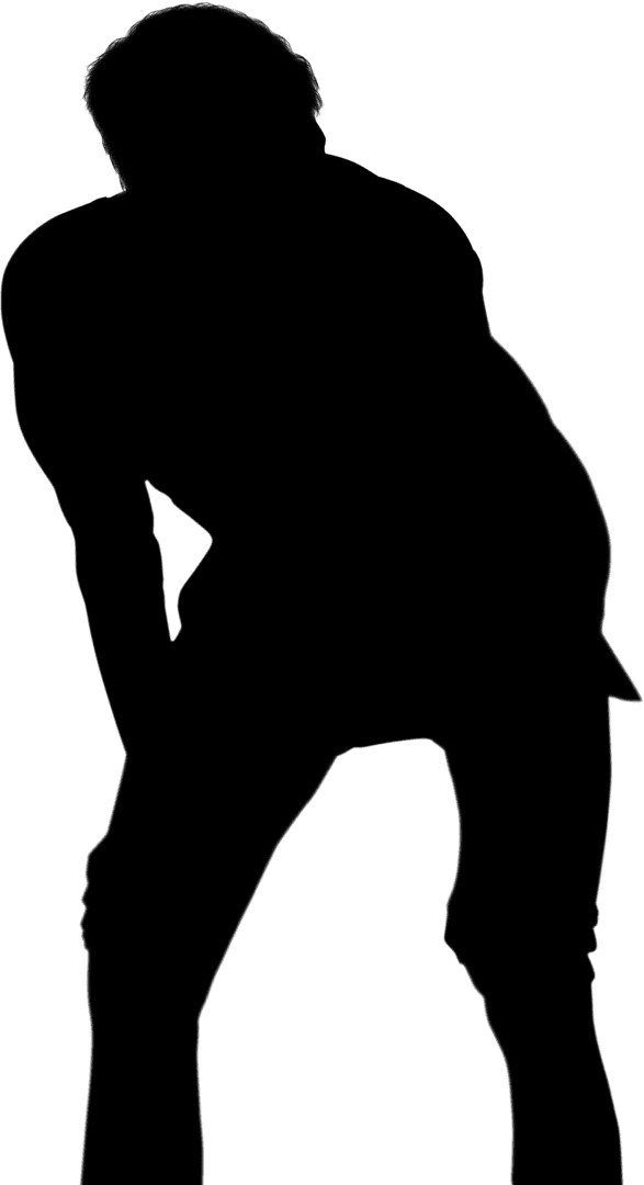 Silhouette of Relaxed Man Resting Vector on Transparent Background