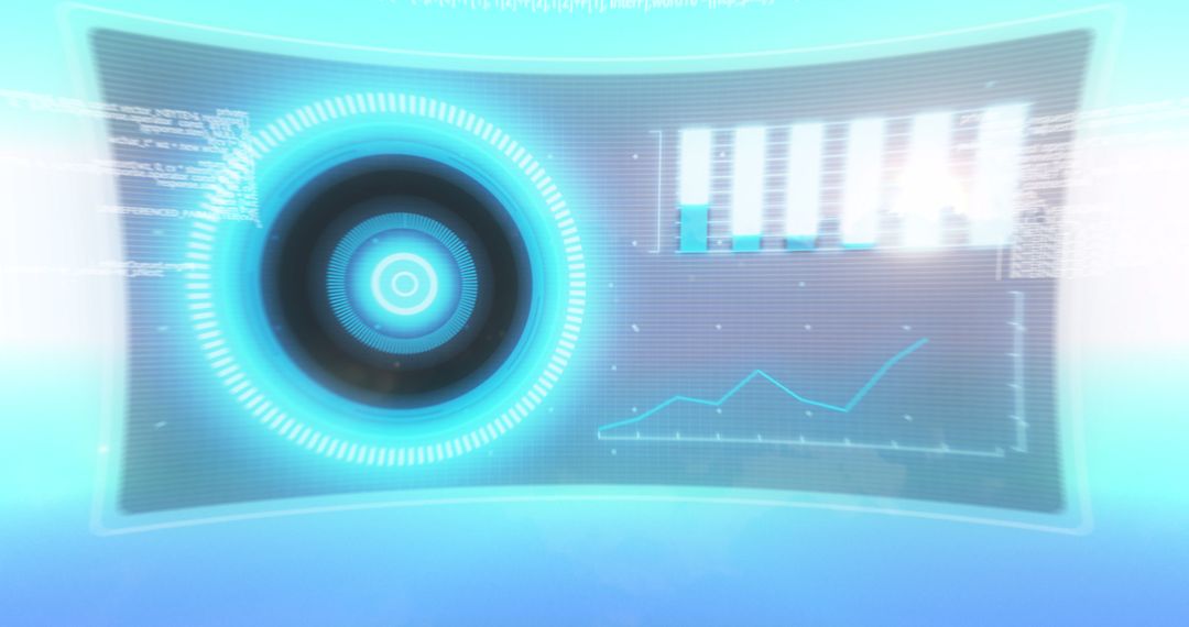 Futuristic Digital Data Interface with Scanning Analytics