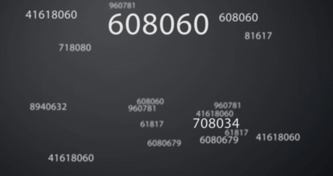 Dynamic Flow of Numerical Data on Grey Background