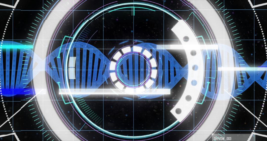 Futuristic DNA Sequence Digital Interface Concept