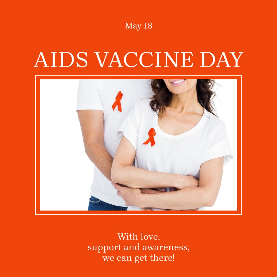AIDS Vaccine Day Awareness with Supportive Partner