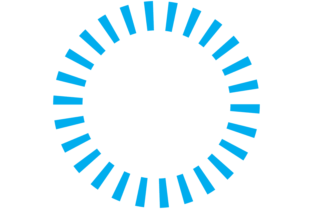 Abstract Blue Circular Frame on Transparent Background