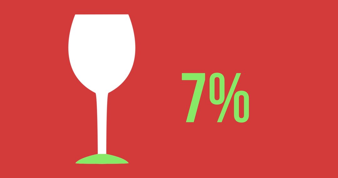 Wine Consumption Fill Icon Green on Red Background