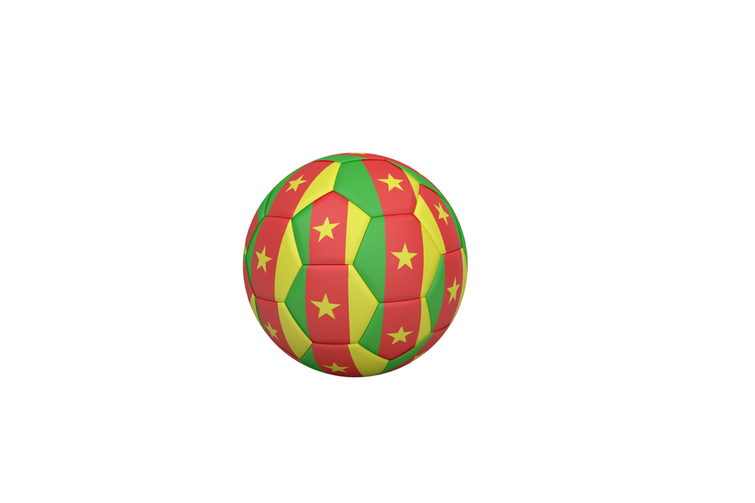 Transparent Football With Cameroon Colors and Stars - Download Free Stock Images Pikwizard.com