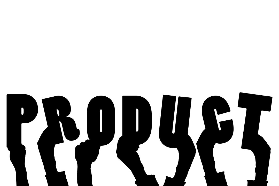 Product Text Hands Holding with Transparent Background