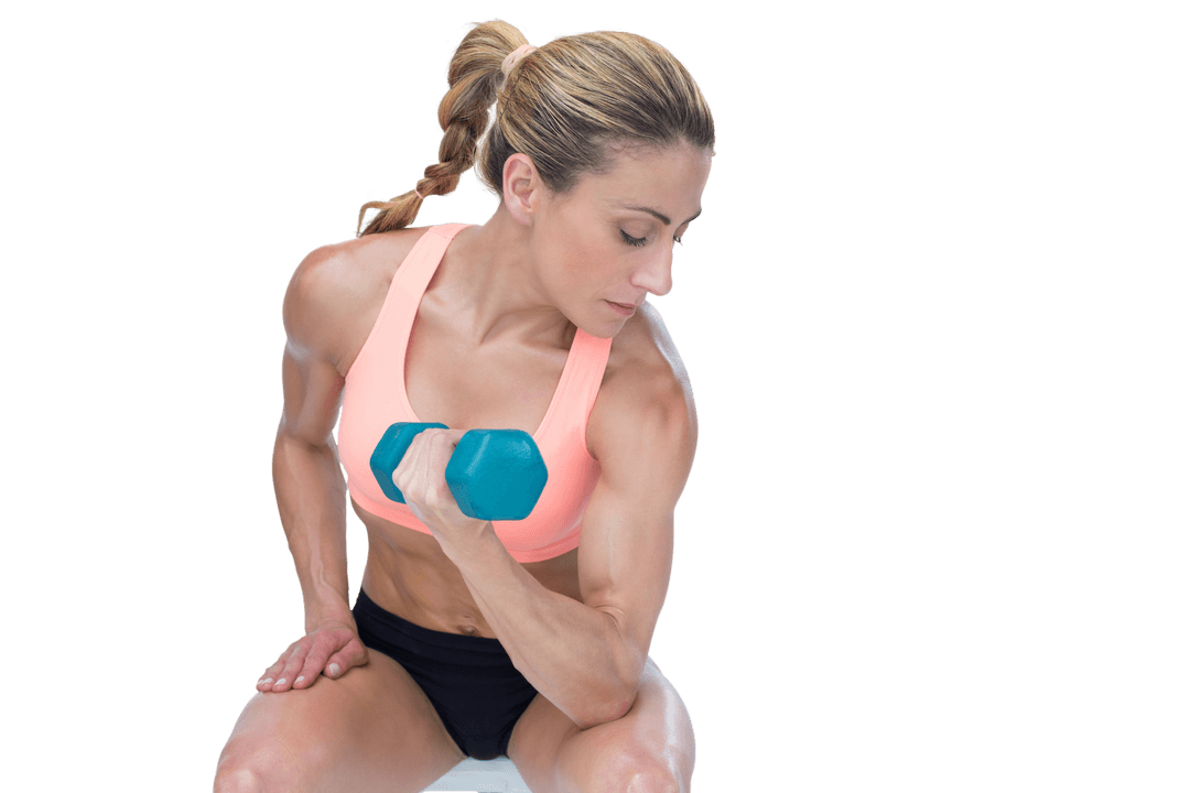 Transparent Fitness Woman Lifting Dumbbell with Strength - Download Free Stock Images Pikwizard.com