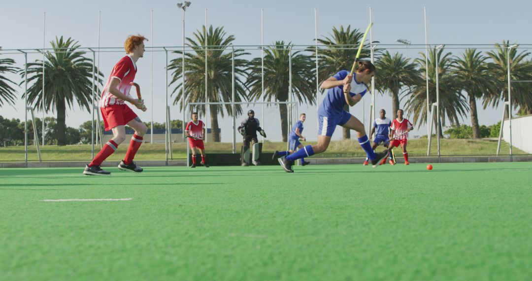 High School Field Hockey Teams Competing on Green Turf Field - Free Images, Stock Photos and Pictures on Pikwizard.com