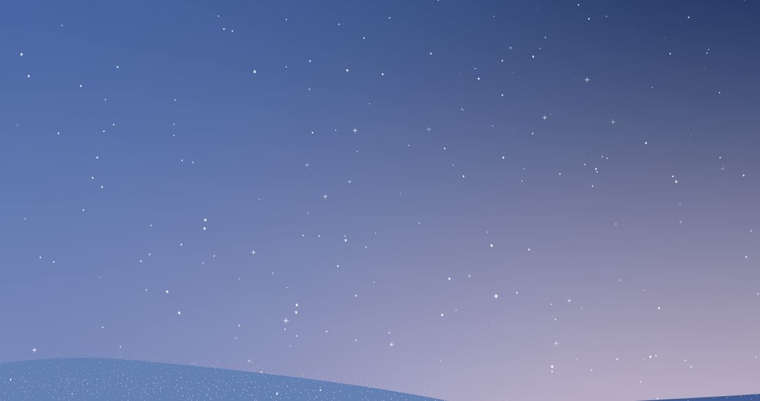 Serene Winter Night Sky with Falling Snowflakes