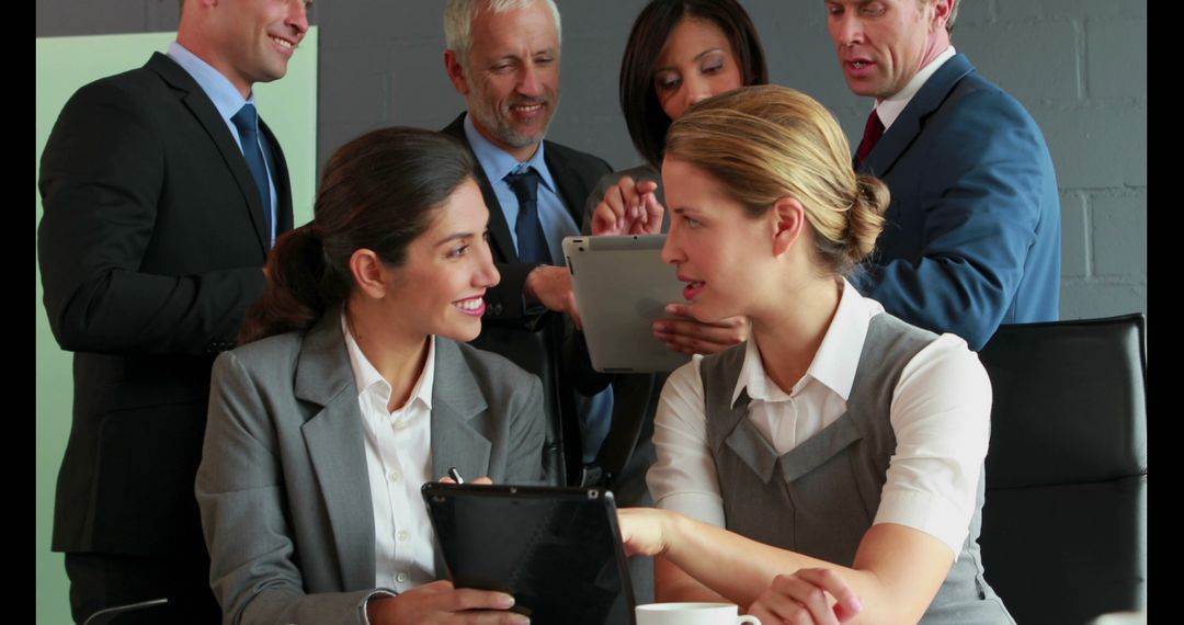 Diverse Business Meeting Interactive Discussion in Office