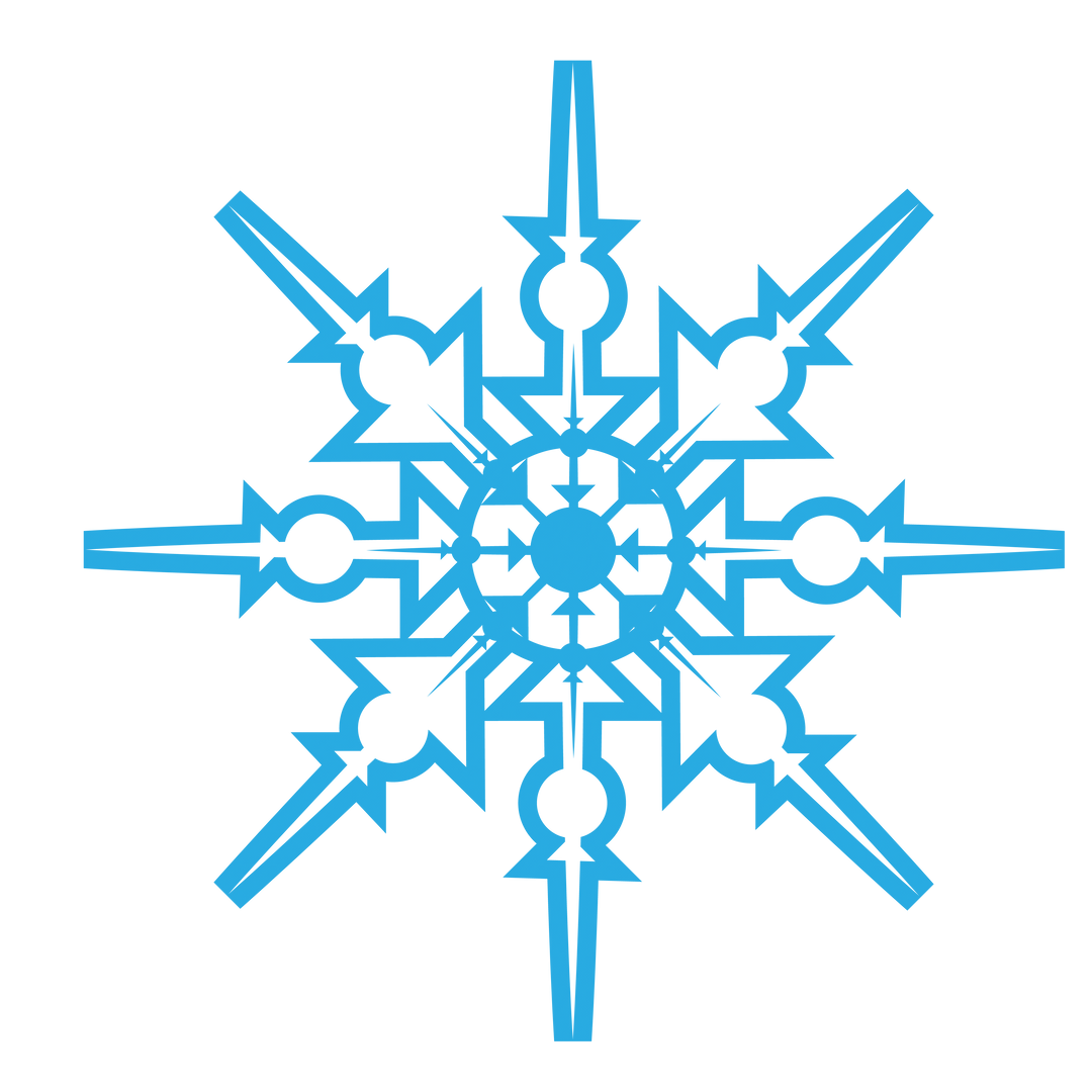 Delicate Digital Blue Snowflake Transparent Design - Download Free Stock Images Pikwizard.com