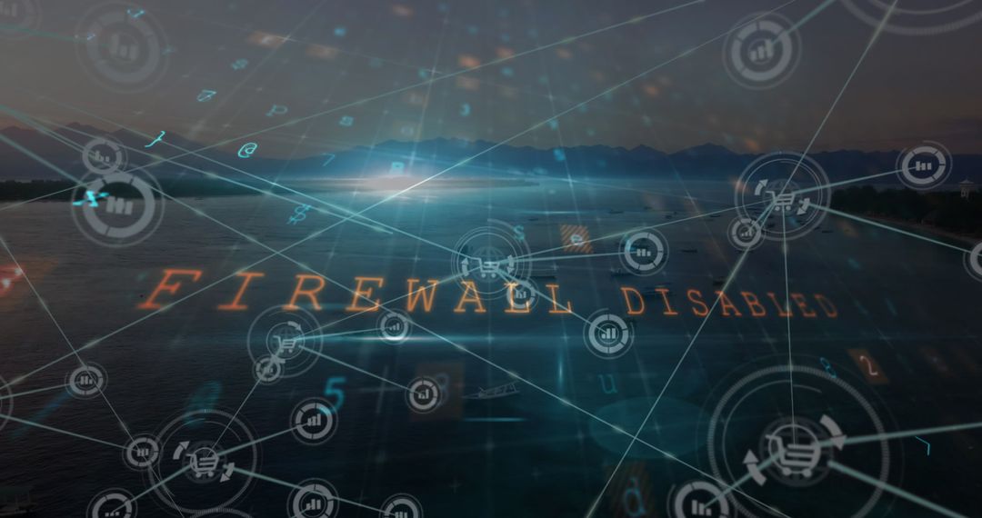 Network Security Warning with Disabled Firewall Overlay