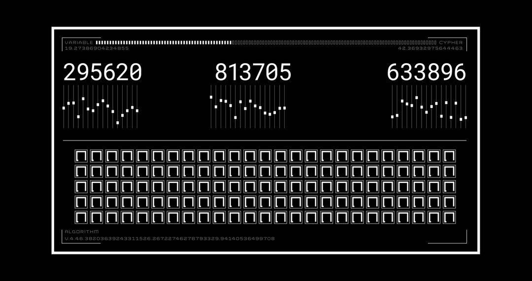 Digital Interface Highlighting Data Processing in Action