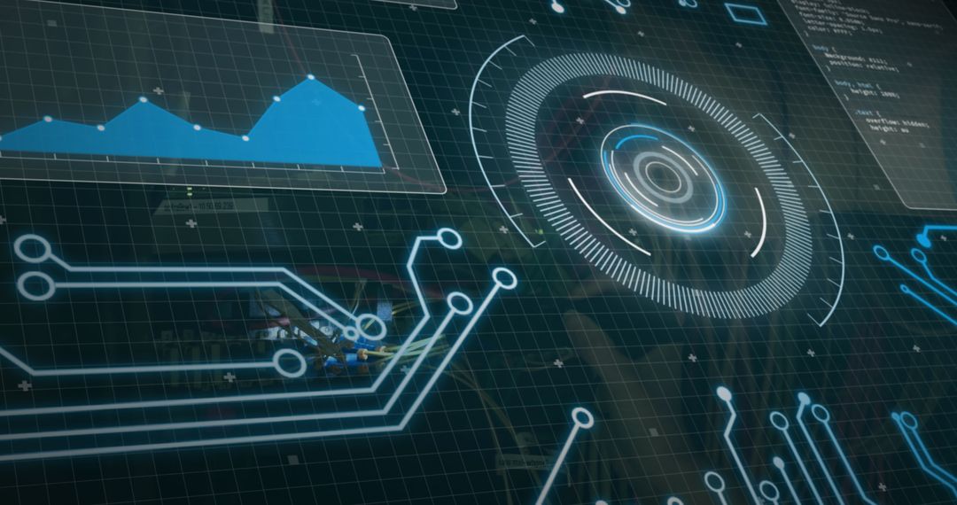 Digital interface with data analytics and circuit graphic