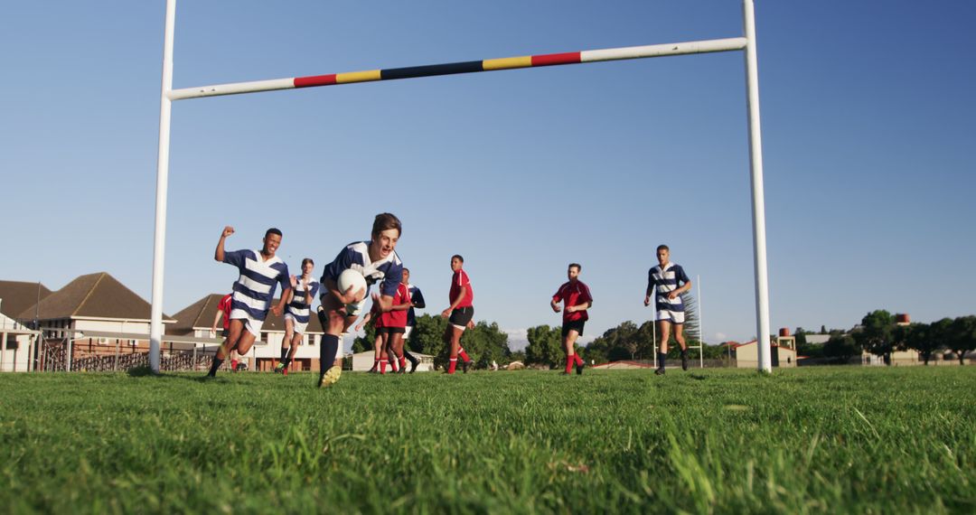 Young Rugby Player Scoring a Try on Field - Free Images, Stock Photos and Pictures on Pikwizard.com