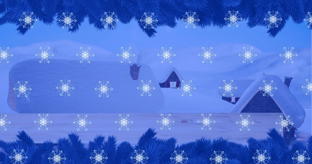 Snowy Winter Wonderland with Layered Effect