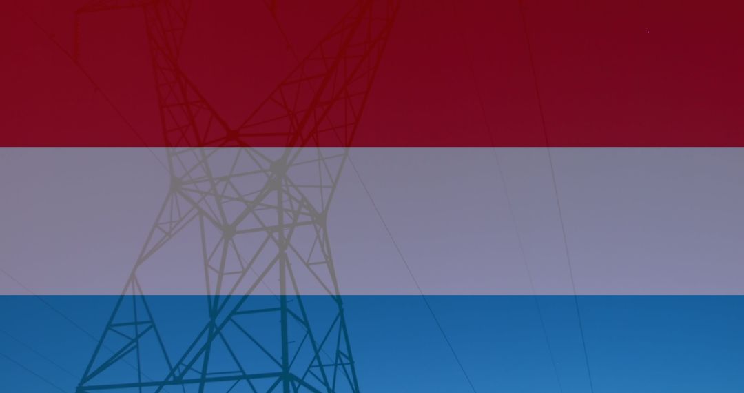 Combination of Netherlands Flag and Pylon Structure - Free Images, Stock Photos and Pictures on Pikwizard.com