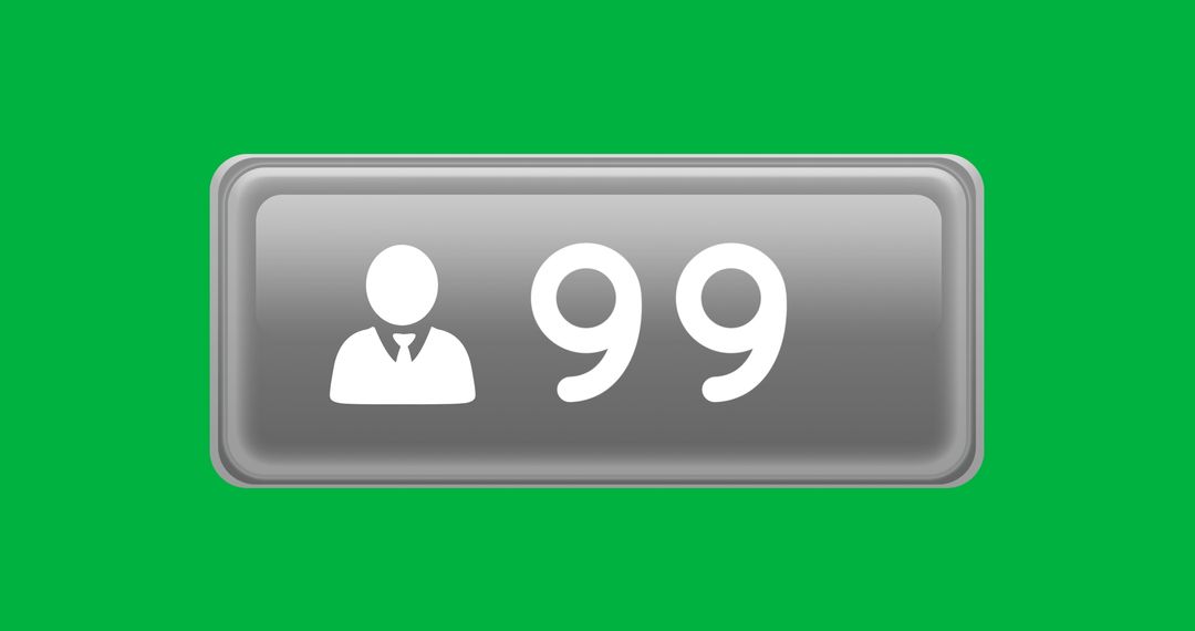 Social Media Follower Counter Icon on Vibrant Green Background
