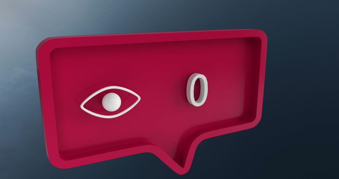 Social Media Notification with Speech Bubble Icon