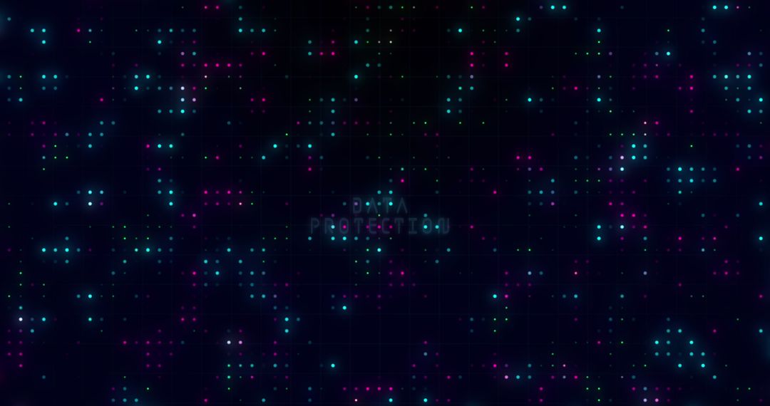 Glowing Lights and Data Processing Abstract Background