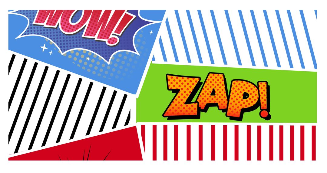 Colorful Cartoon Comic Book Text Background Splash