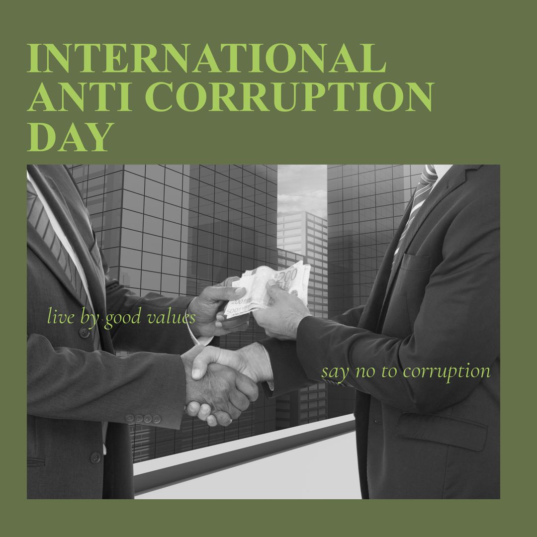 International Anti-Corruption Day Concept with Businessmen's Handshake