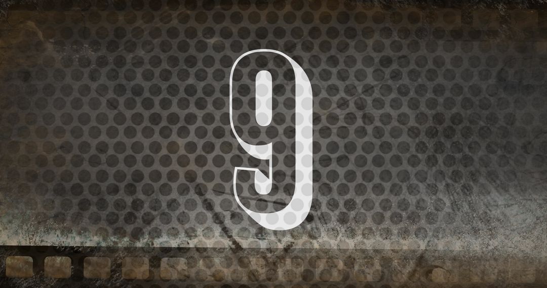 Digital Countdown Number Nine Design