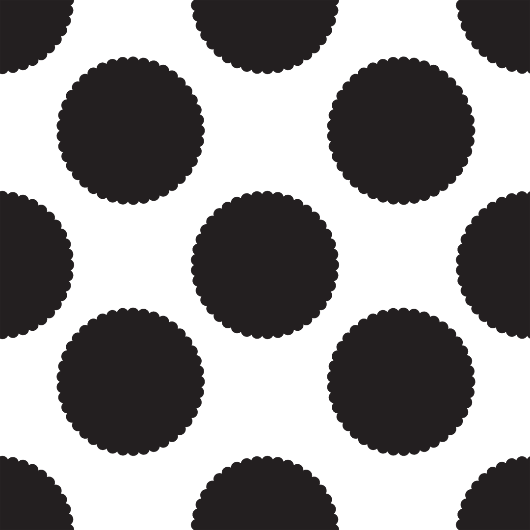 Black Polka Dot on Transparent Background Vector Pattern Illustration