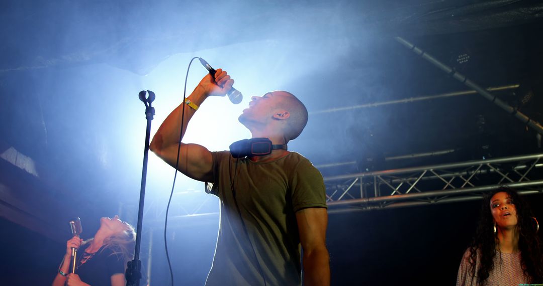 Energetic DJ Performing at Lively Club Event