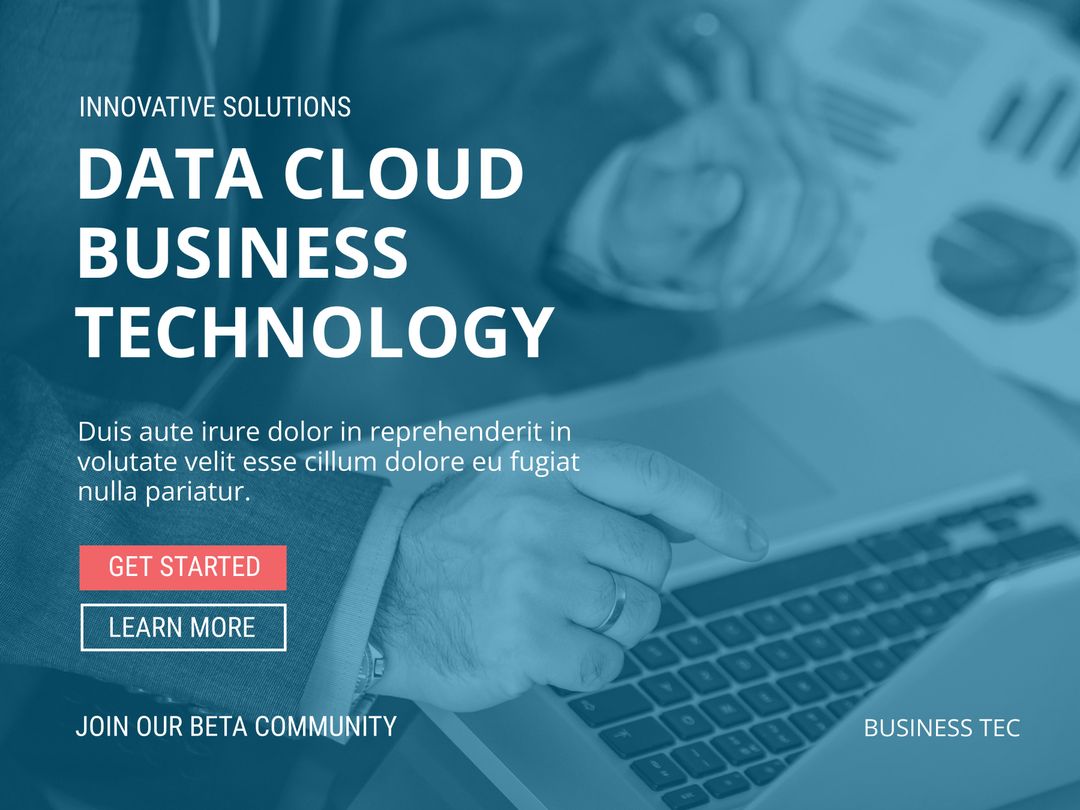 Futuristic Business Technology Promotion with Data Visualization