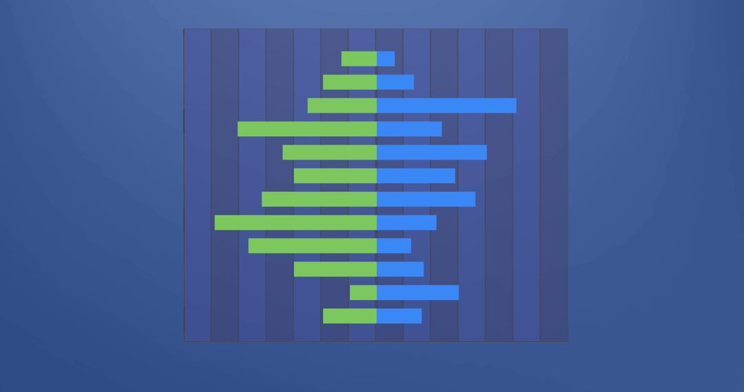 Colorful Bar Chart Analyzing Data Trends on Digital Screen