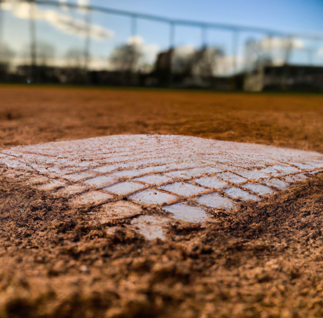 Close-up View of Home Plate on Baseball Field with Blurred Background - Free Images, Stock Photos and Pictures on Pikwizard.com