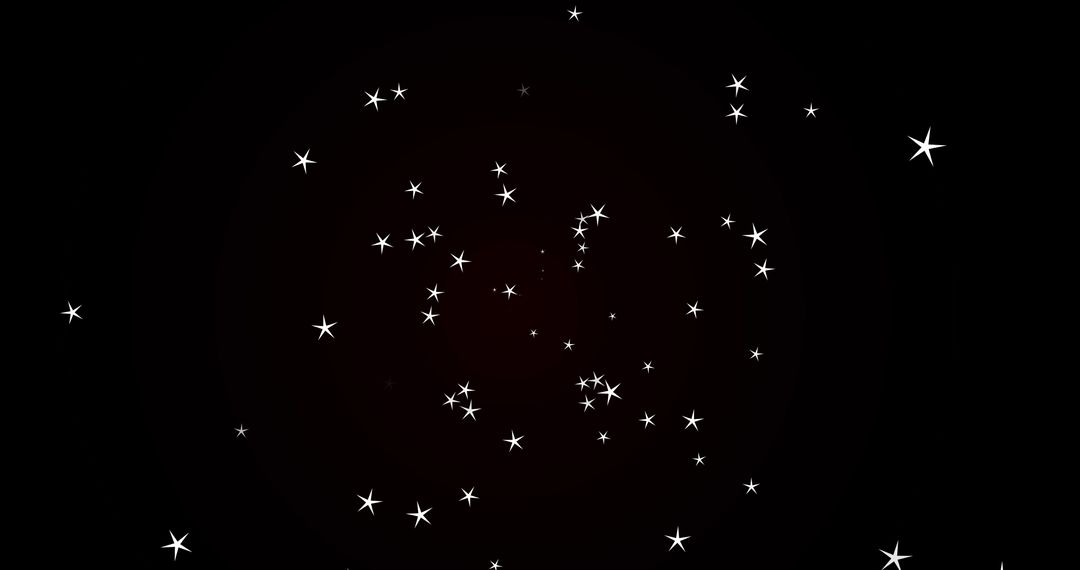 Twinkling White Stars in Hypnotic Motion on Black Background