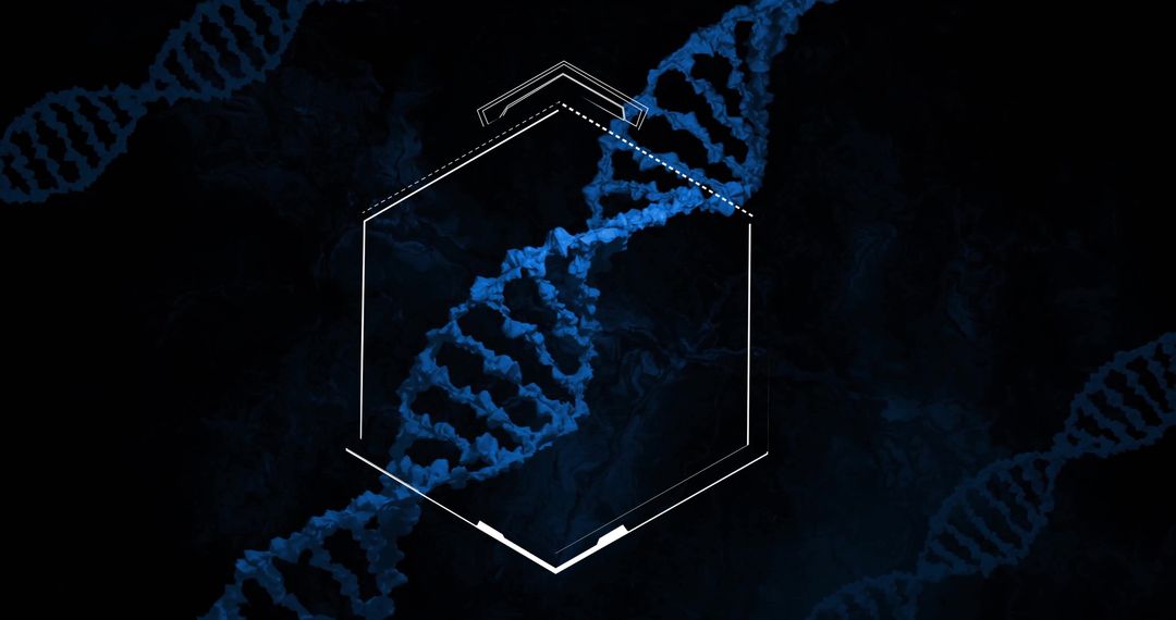 Digital Hexagons Design with DNA Strands for Biotechnology Concept