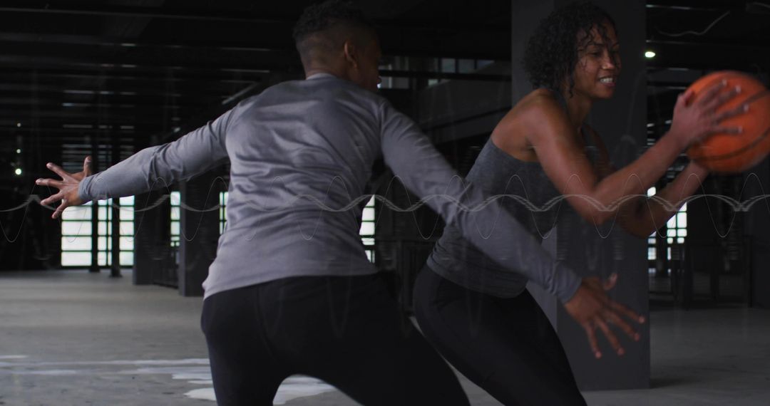 Intense Basketball Training Session in Urban Setting