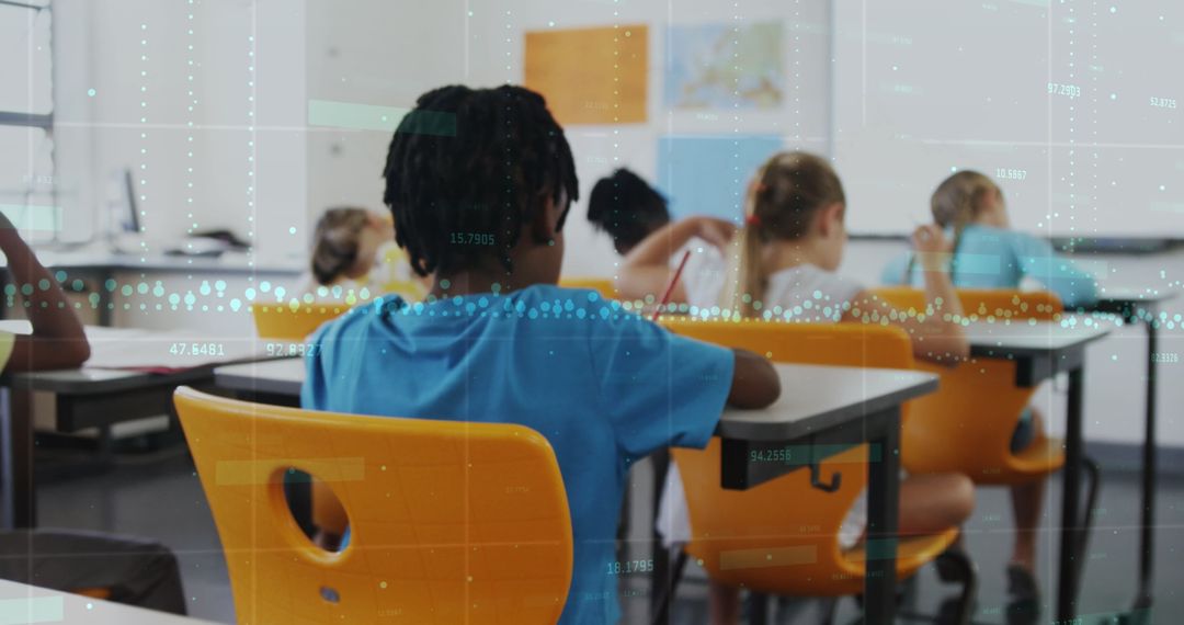 Diverse Students Engaged in Vibrant Classroom Learning Activity