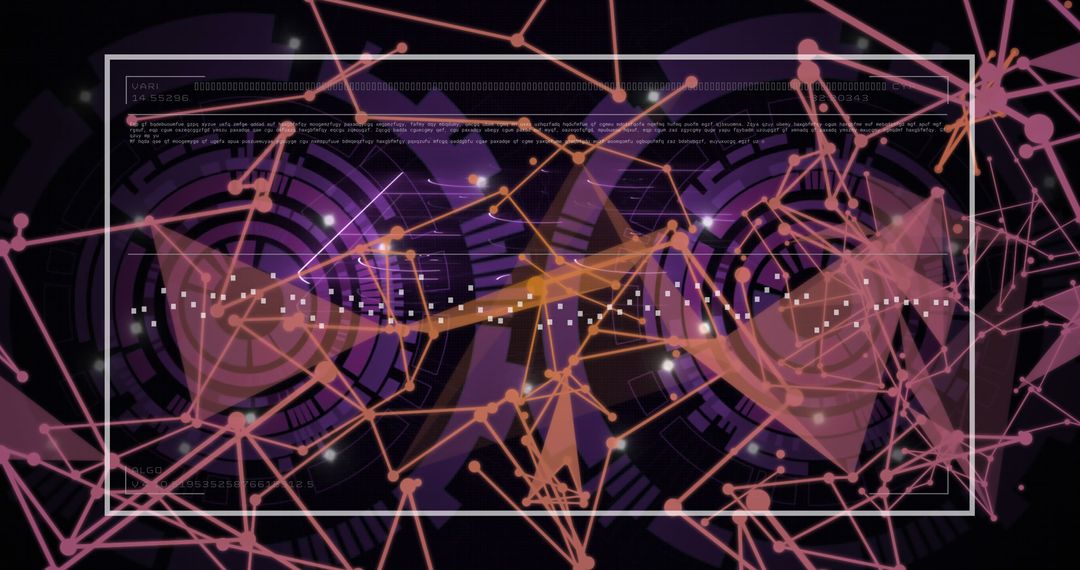 Futuristic Data Interface with Geometric Abstract Design