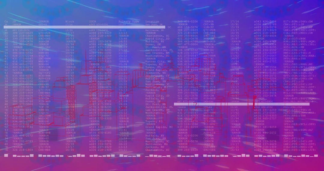 Futuristic Interface with Digital City Visualization