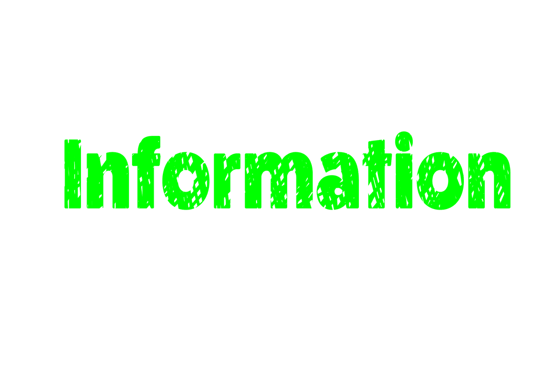 Bright Green Information Text on Transparent Background