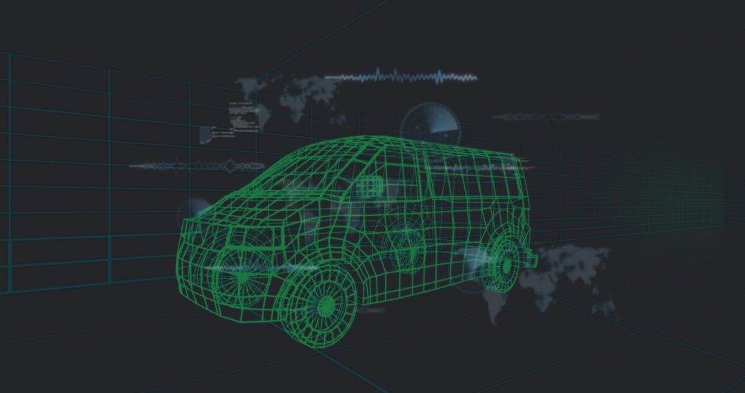 Digital Automotive Engineering Concept with 3D Car Model - Free Images, Stock Photos and Pictures on Pikwizard.com