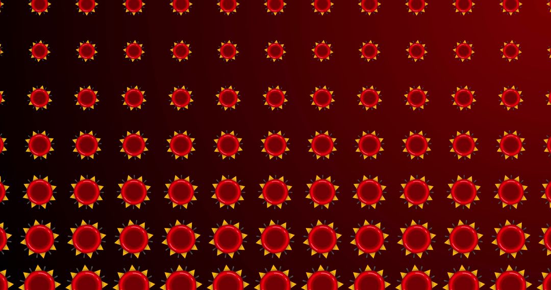 Red Flower-like Cells on Dark Red Background with Medical Science Theme - Free Images, Stock Photos and Pictures on Pikwizard.com