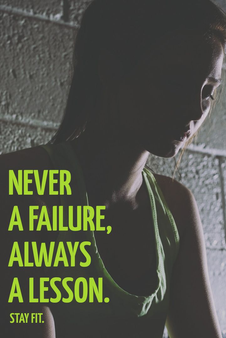 Silhouette of Focused Woman for Motivation and Resilience