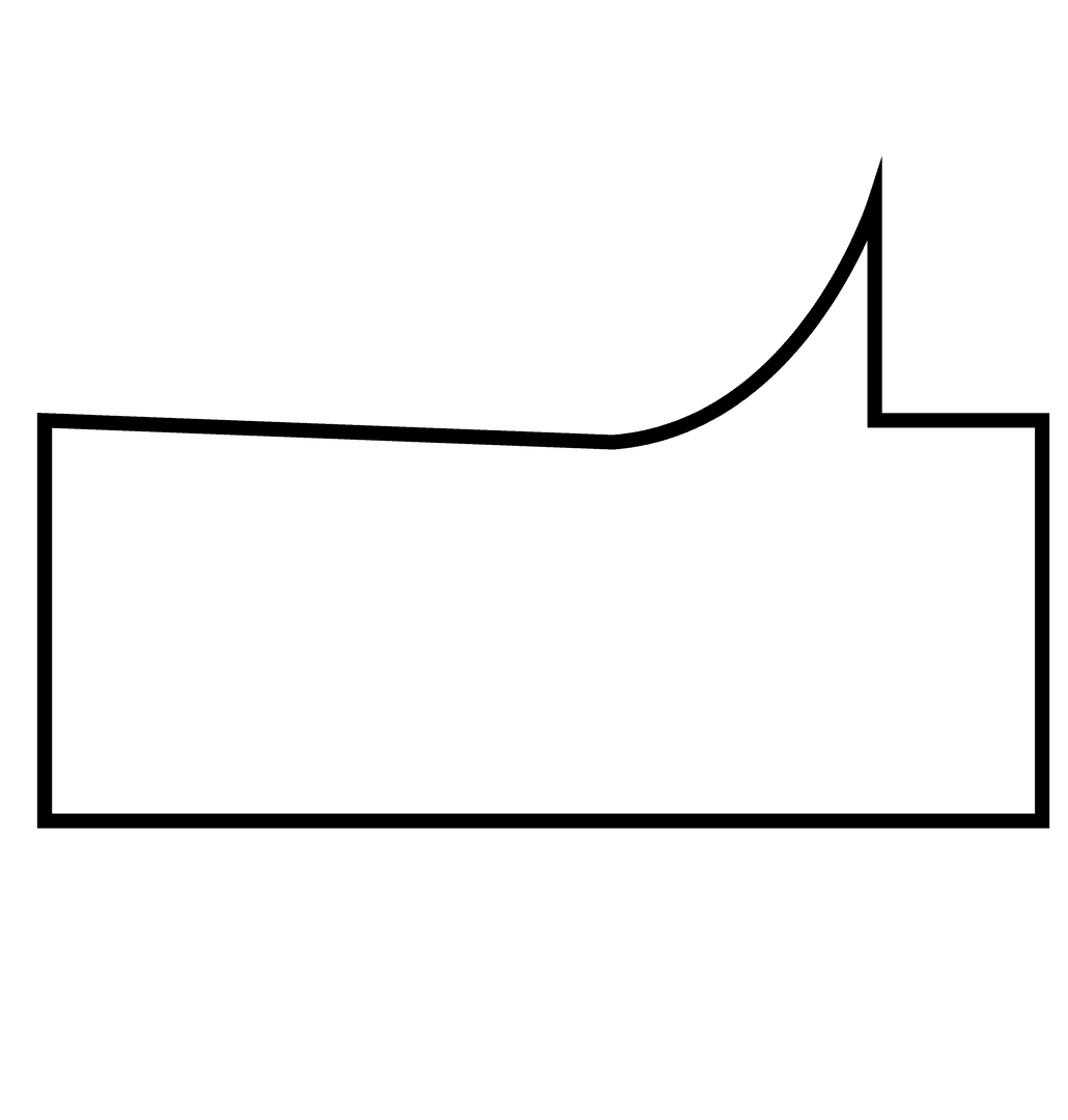 Transparent Speech Bubble with White Center and Black Outline