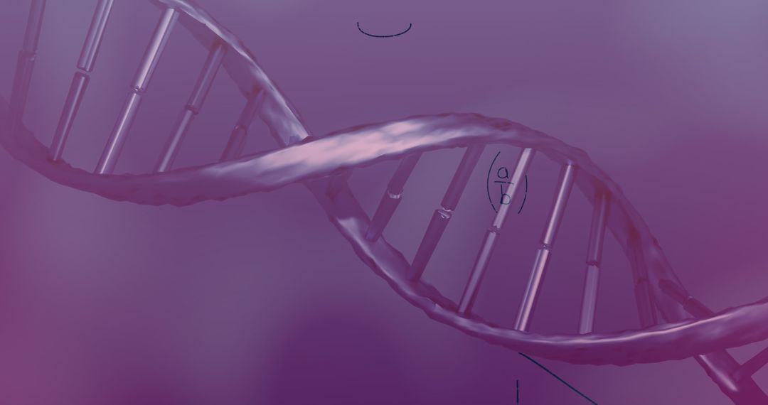 Abstract DNA Strand with Mathematical Equations in Science Art