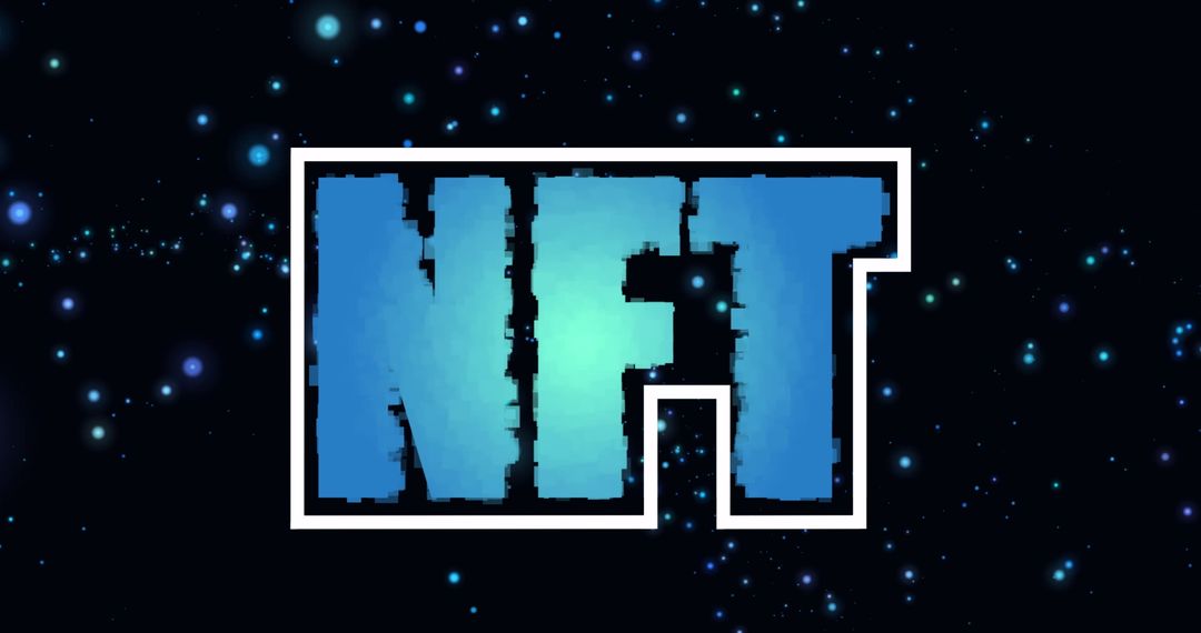 Digital NFT Graphic with Starry Background
