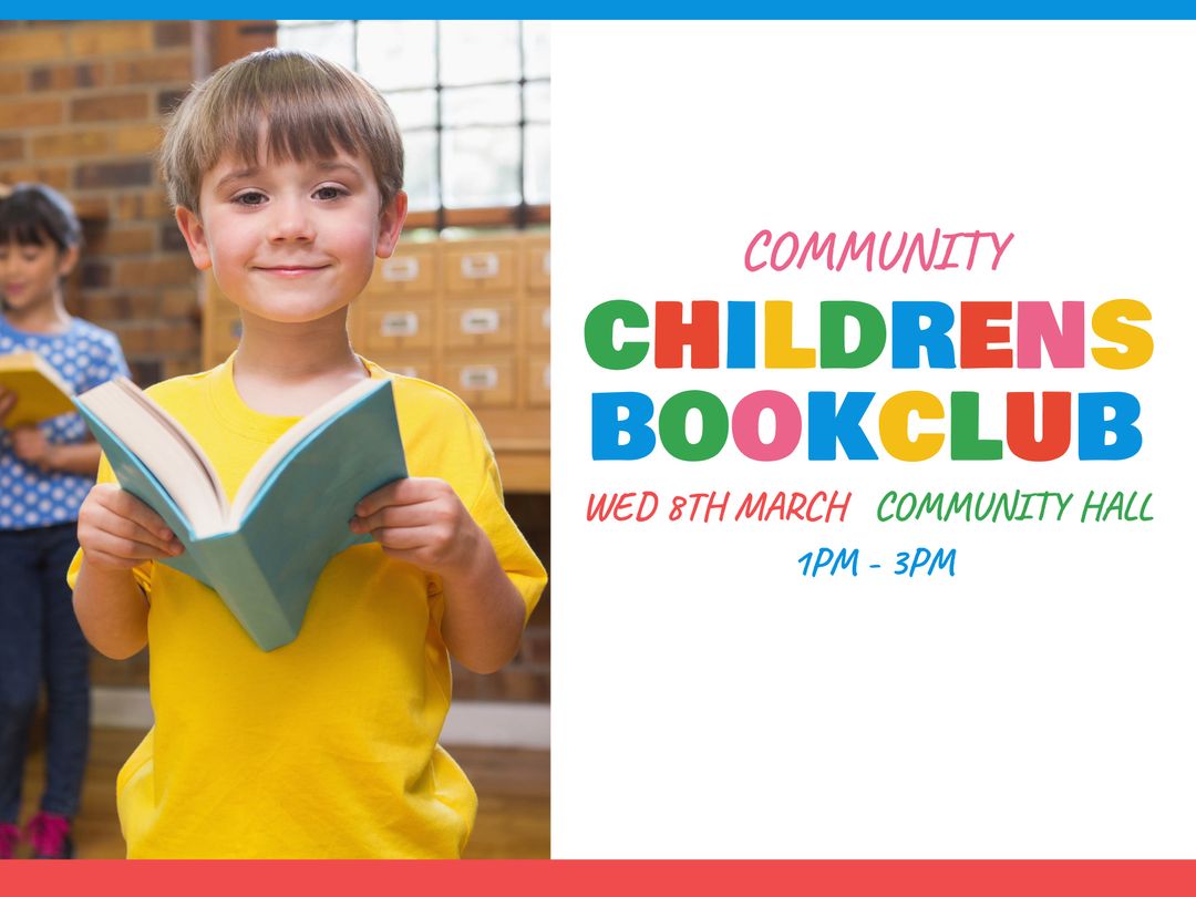 Enthusiastic Children's Book Club Reading Event