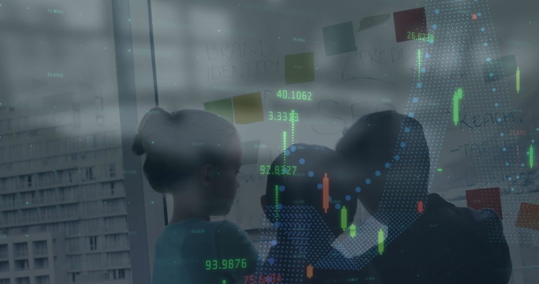 Business Children Analyzing Data in Modern Office Environment