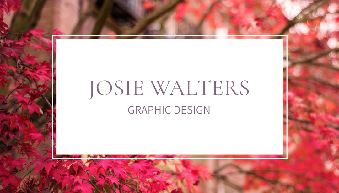 Vibrant Red Foliage with Clean Text Box for Personal Branding - Download Free Stock Templates Pikwizard.com