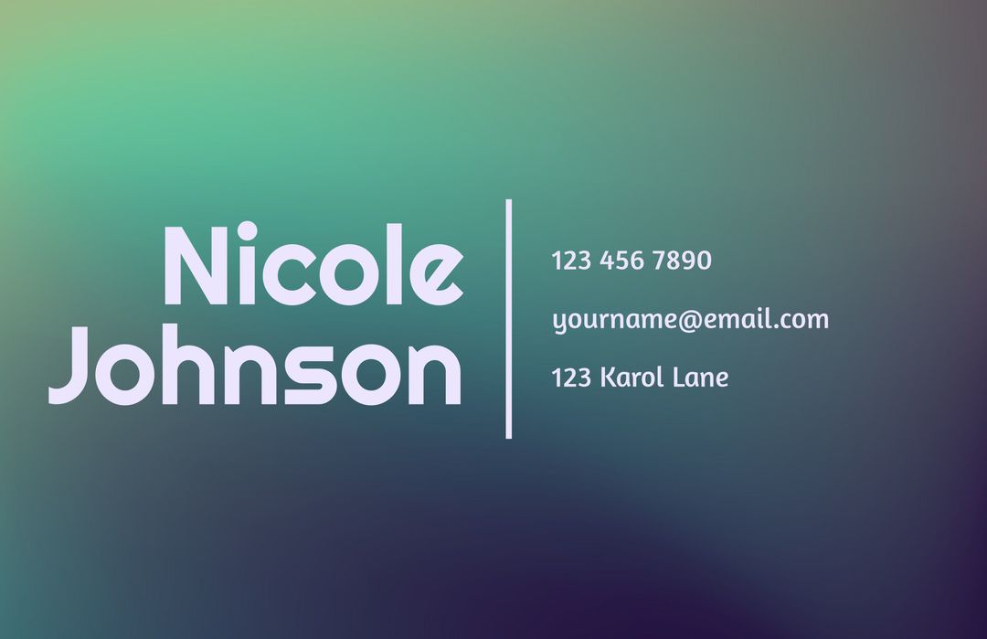 Modern Gradient Business Card Template with Professional Design - Download Free Stock Templates Pikwizard.com