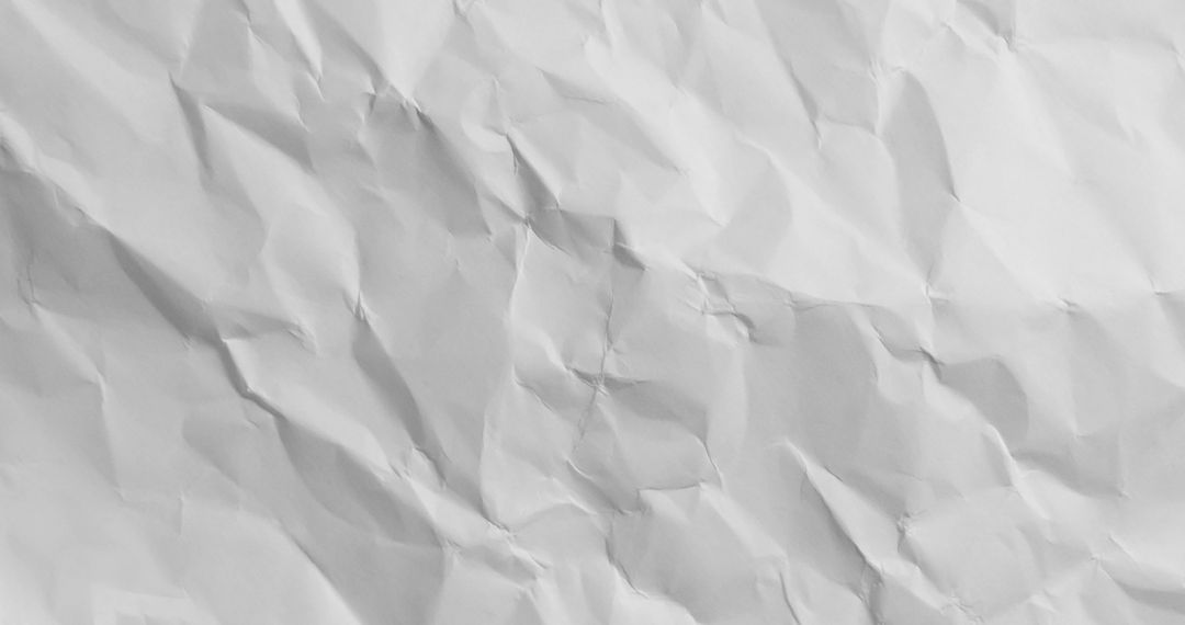 Textured Crumpled White Paper with Light Shadows