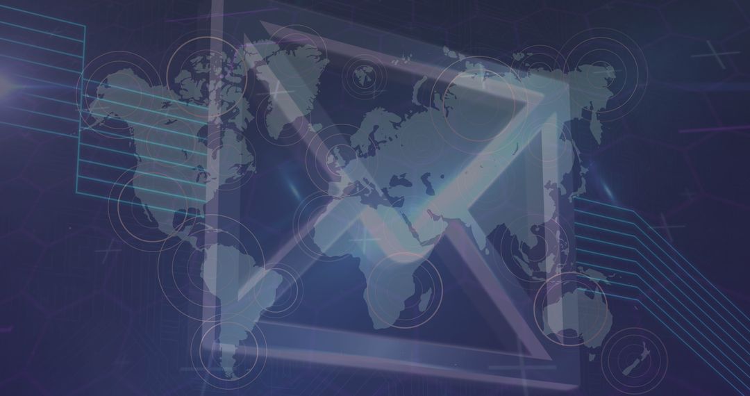 Digital Email Communication Connected Globally